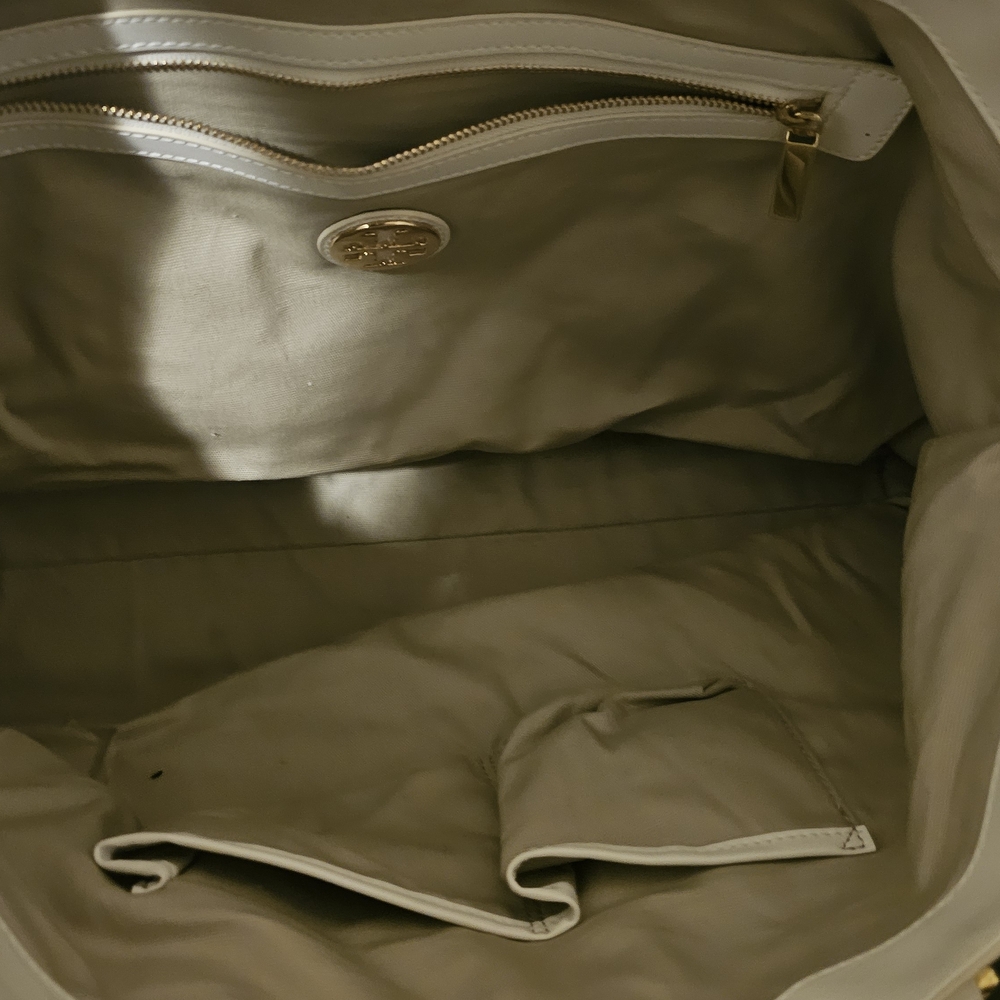 Tory Burch Tan and White Tote - Picture 3 of 4
